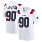 NE.Patriots #90 Christian Barmore Player White Home Game Gdoa Stitched Jerseys