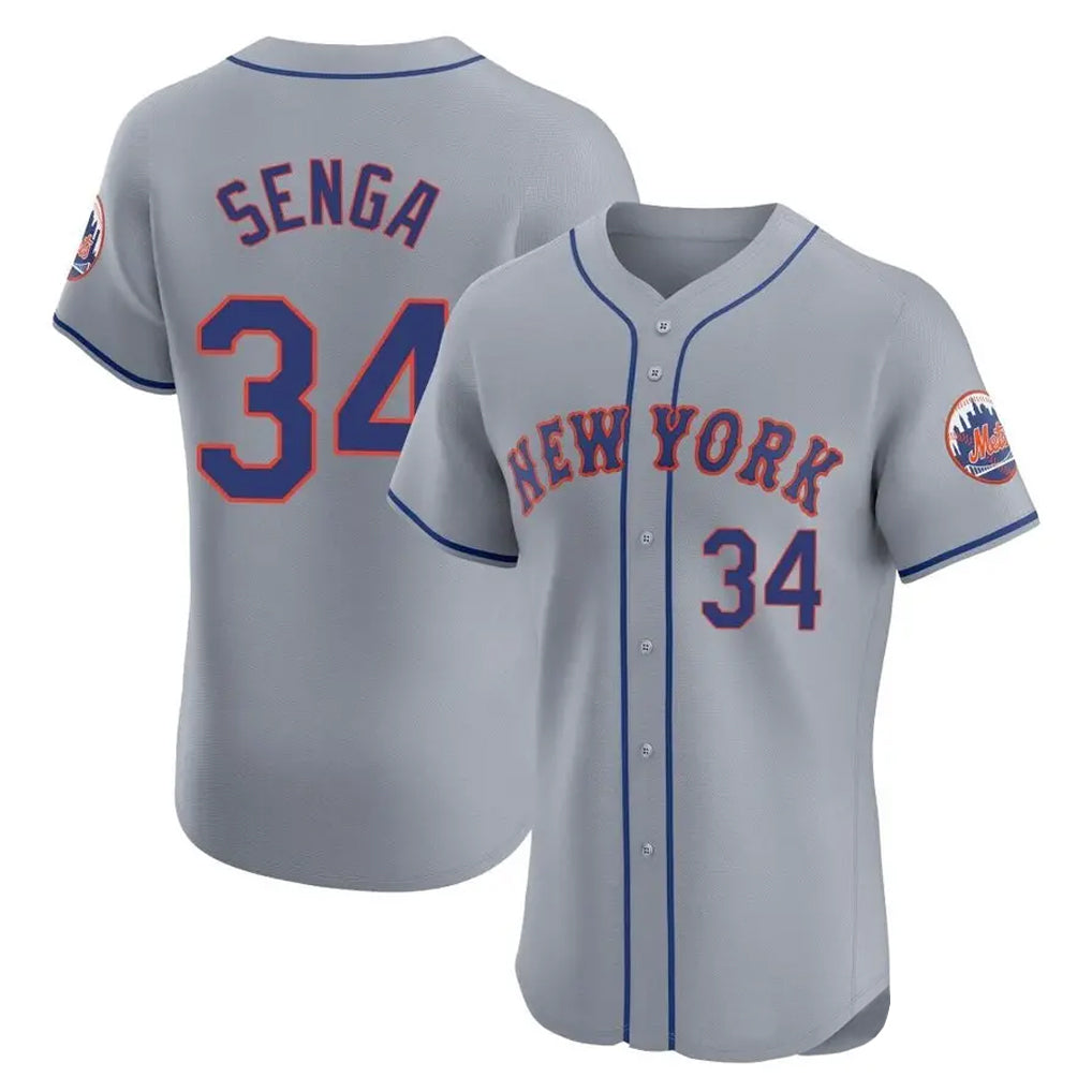 NY.Mets #34 Kodai Senga Player Gray Road Limited Elite Home Fdoa Stitched Jerseys