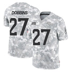 D.Broncos #27 J.K. Dobbins Player Arctic Camo Salute To Service Limited Gdoa Stitched Jerseys