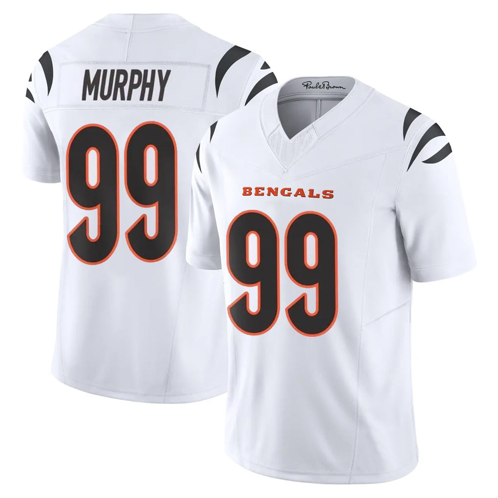 C.Bengals #99 Myles Murphy Player White Vapor F.U.S.E. Limited Home Game Gdoa Stitched Jerseys