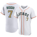 H.Astros #7 Craig Biggio Player Gold Collection Limited Elite Home Gdoa Stitched Jerseys