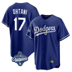 LA.Dodgers #17 Shohei Ohtani Player Royal World Series Meet Home Game Fdoa Stitched Jerseys