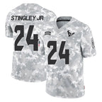 H.Texans #24 Derek Stingley Jr. Player Arctic Camo Salute To Service Limited Game Gdoa Stitched Jerseys