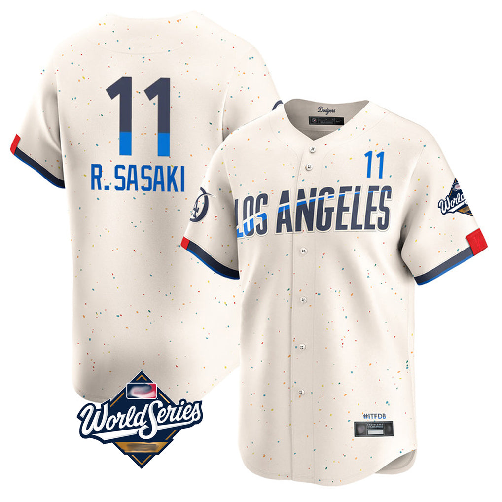 LA.Dodgers #11 Roki Sasaki Player Cream World Series City Connect Limited Home Fdoa Stitched Jerseys