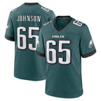 P.Eagles #65 Lane Johnson Player Green Home Game Gdoa Stitched Jerseys
