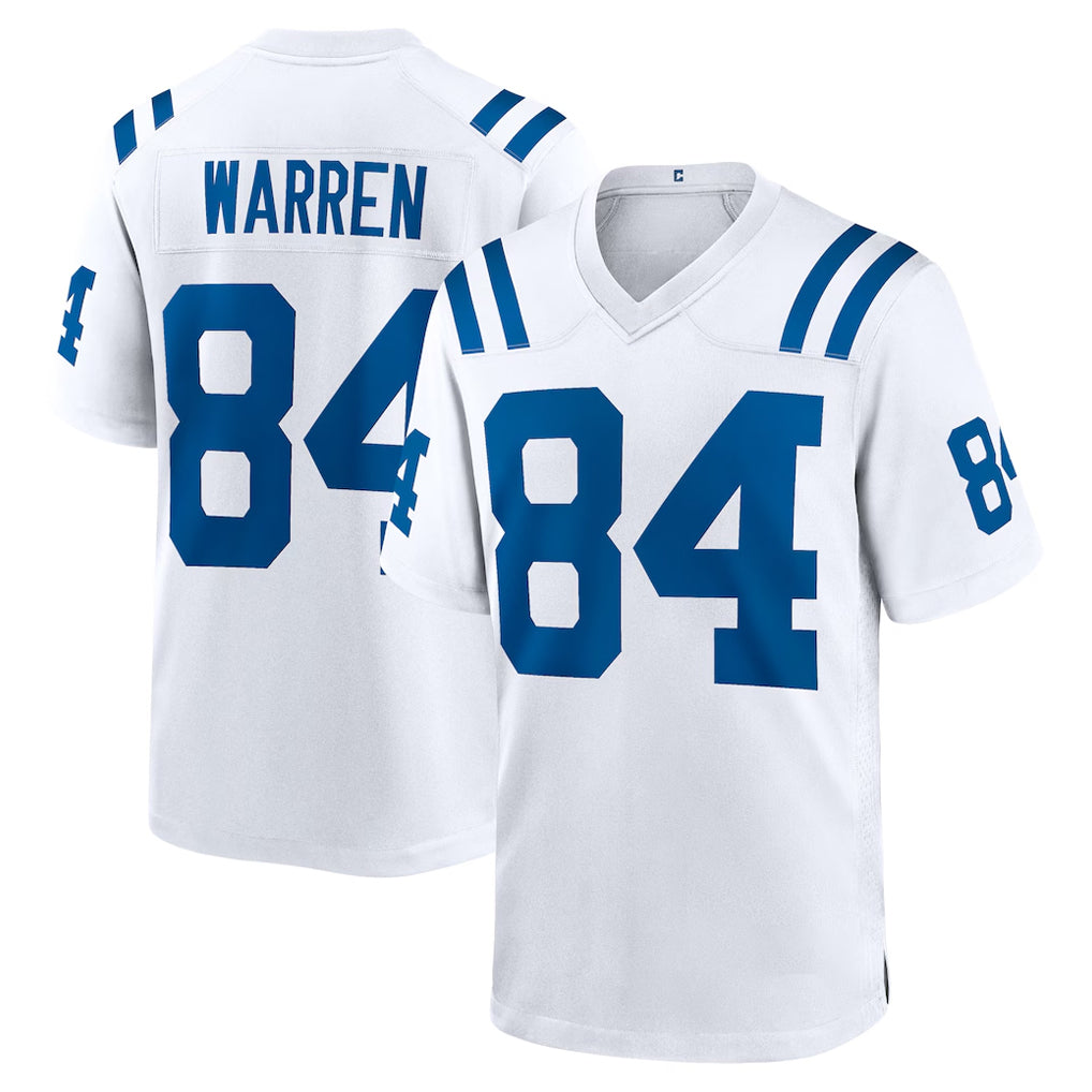 IN.Colts #84 Tyler Warren Player White Home Game Gdoa Stitched Jerseys