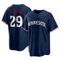 M.Twins #29 Rod Carew Player Navy Replica Alternate Home Fdoa Stitched Jerseys