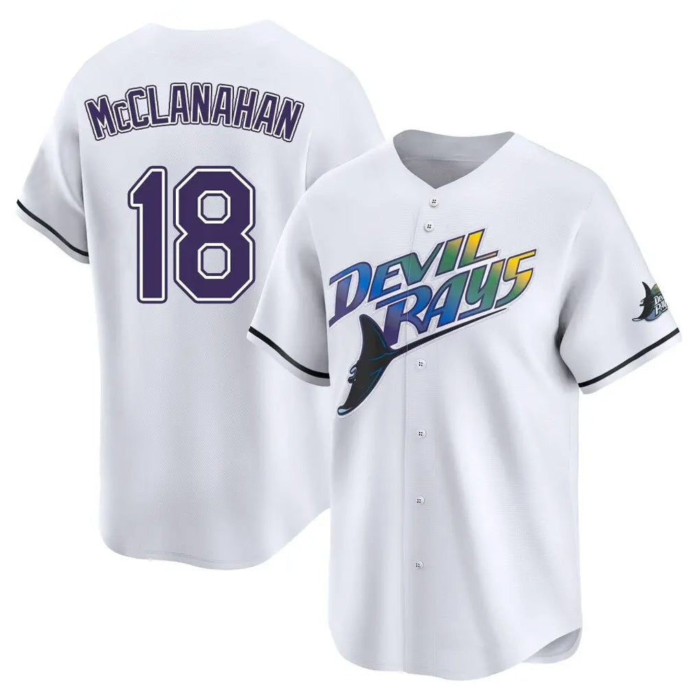 T.Bay Rays #18 Shane McClanahan Player White City Connect Home Fdoa Stitched Jerseys