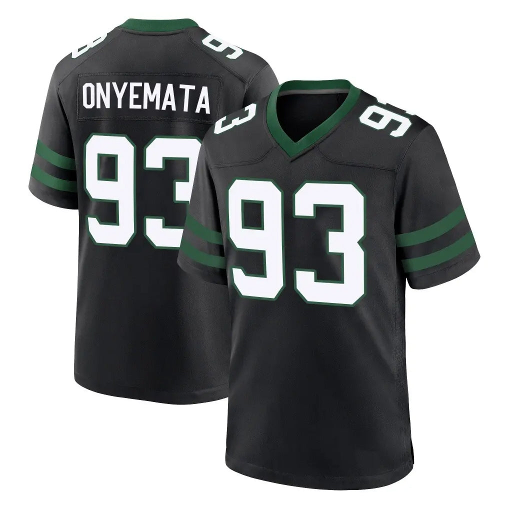 NY.Jets #93 David Onyemata Player Black Legacy Home Game Gdoa Stitched Jerseys