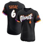SF.Giants #6 Daniel Susac Player Black 2025 City Connect Home Limited Elite Fdoa Stitched Jerseys