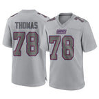 NY.Giants #78 Andrew Thomas Player Gray Atmosphere Fashion Limited Game Gdoa Stitched Jerseys