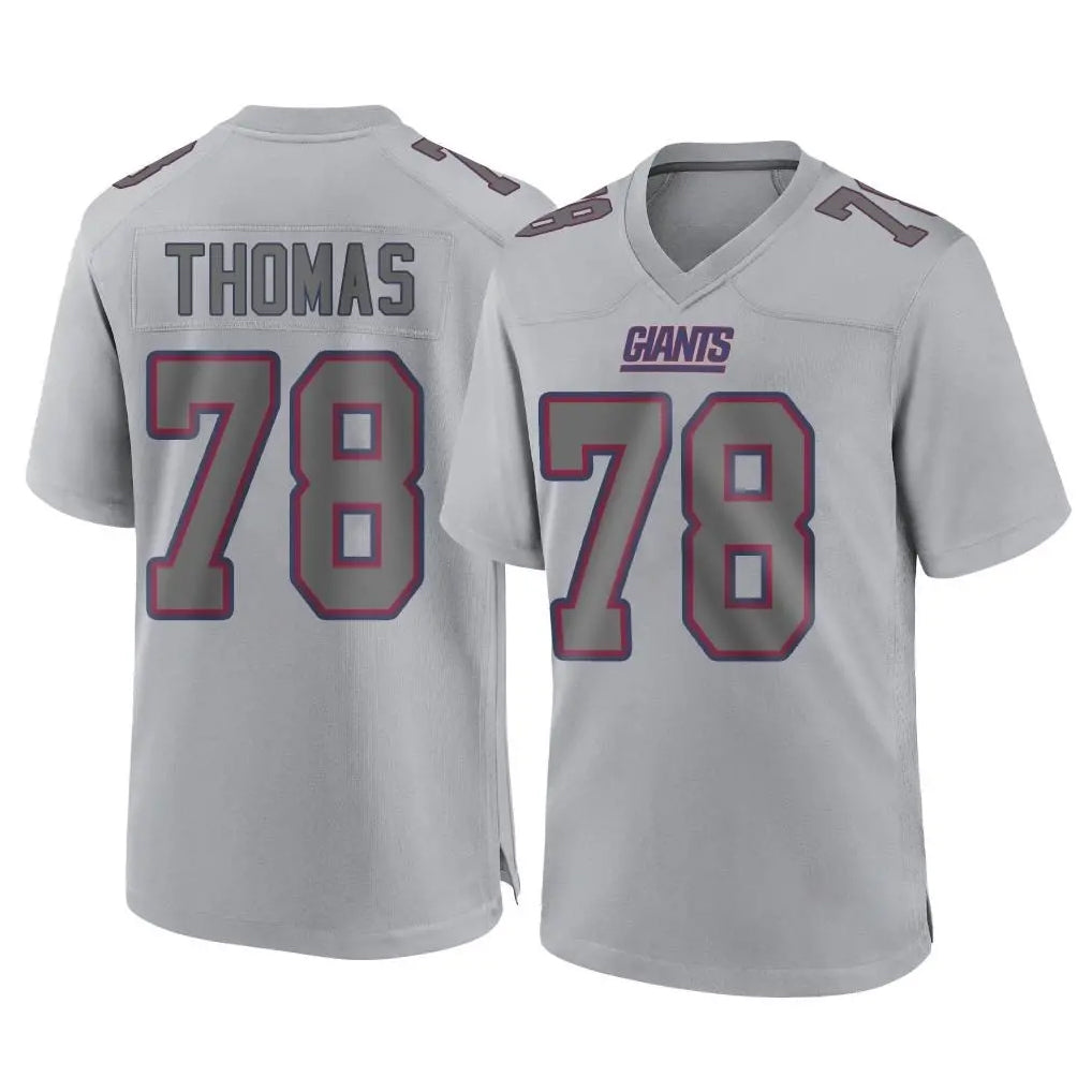 NY.Giants #78 Andrew Thomas Player Gray Atmosphere Fashion Limited Game Gdoa Stitched Jerseys