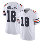 C.Bears #18 Caleb Williams Player White Classic Vapor Limited Home Game Gdoa Stitched Jerseys