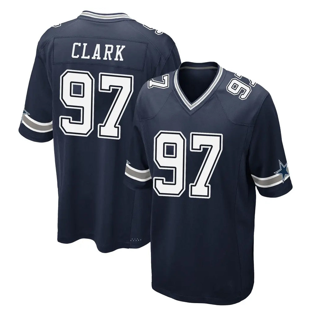 D.Cowboys #97 Kenny Clark Player Navy Home Game Gdoa Stitched Jerseys