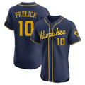 M.Brewers #10 Sal Frelick Player Navy Home Limited Elite Fdoa Stitched Jerseys