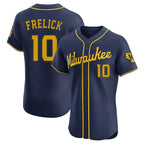 M.Brewers #10 Sal Frelick Player Navy Home Limited Elite Fdoa Stitched Jerseys
