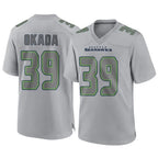 S.Seahawks #39 Ty Okada Player Gray Atmosphere Fashion Home Game Gdoa Stitched Jerseys