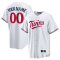 Custom M.Twins White Home Game Any Name & Number Gdoa Stitched Jerseys