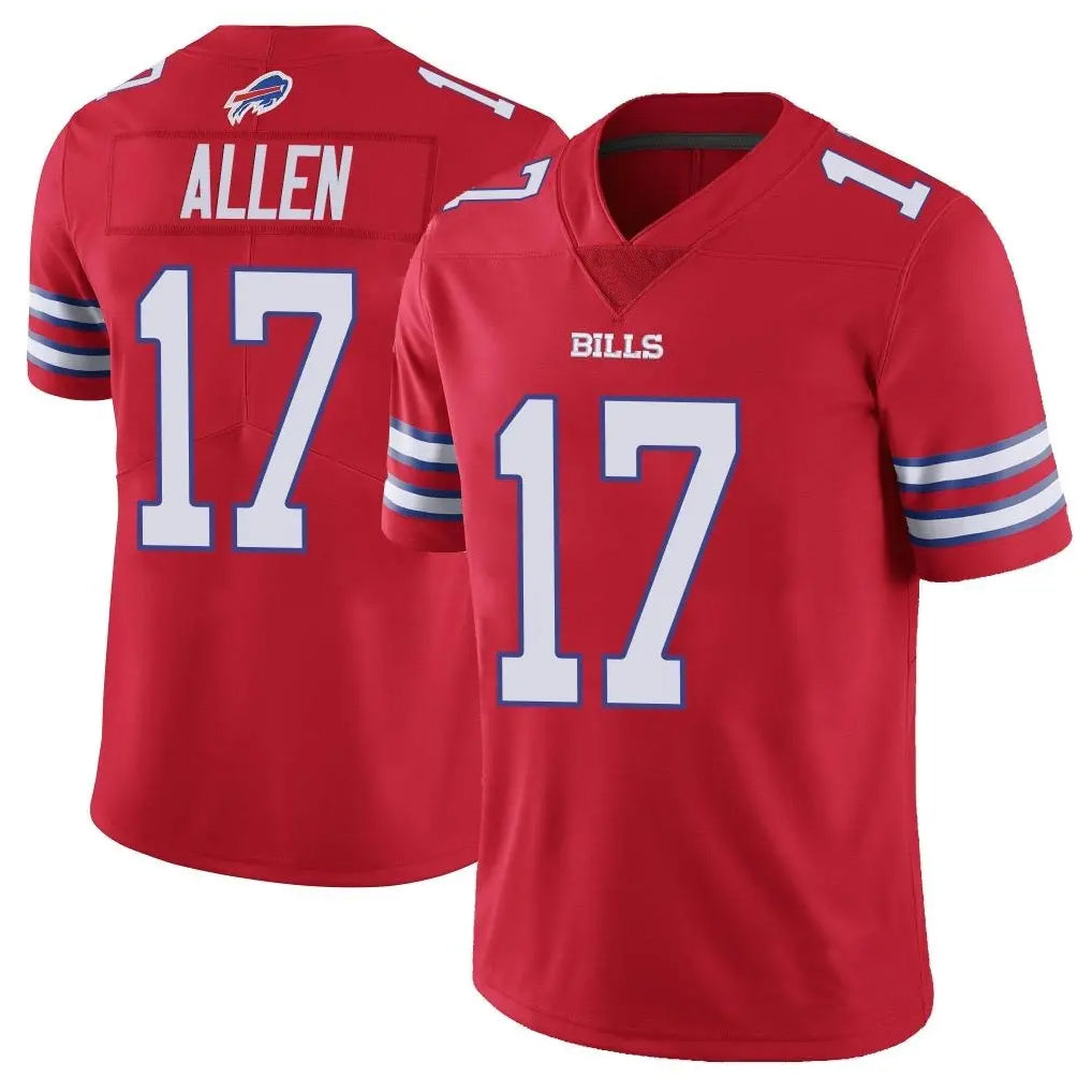 B.Bills #17 Josh Allen Player Red Vapor Untouchable Limited Home Game Gdoa Stitched Jerseys