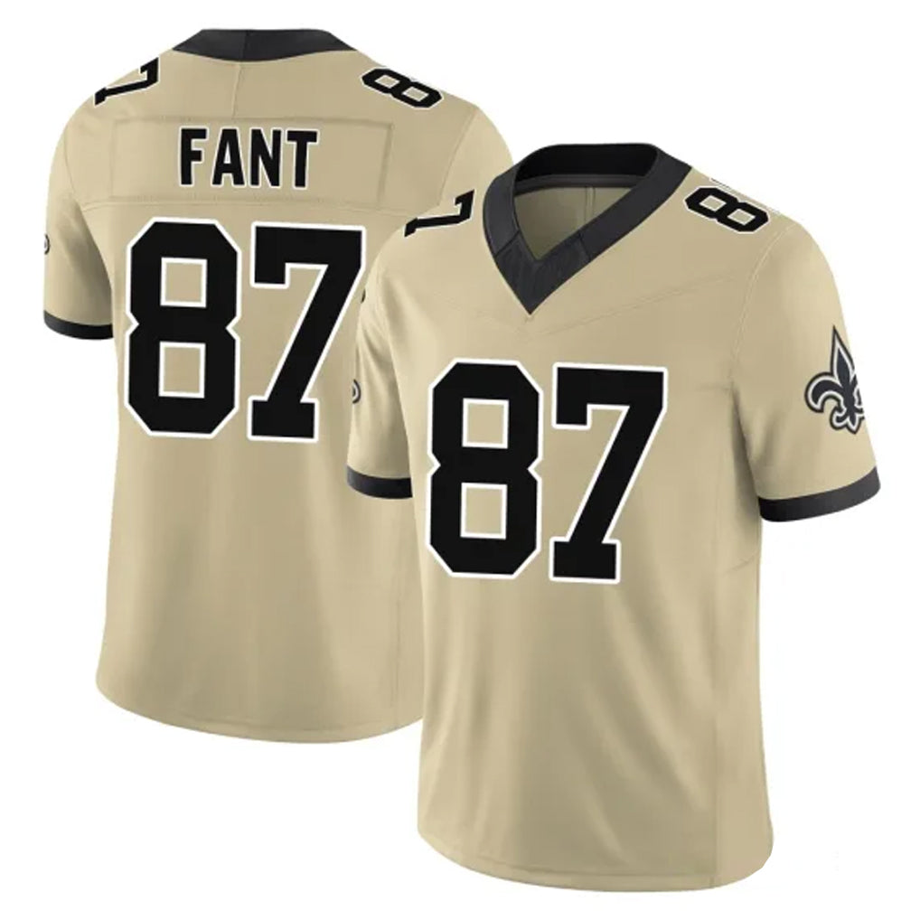 NO.Saints #87 Noah Fant Player Gold Limited Vapor F.U.S.E. Home Game Gdoa Stitched Jerseys