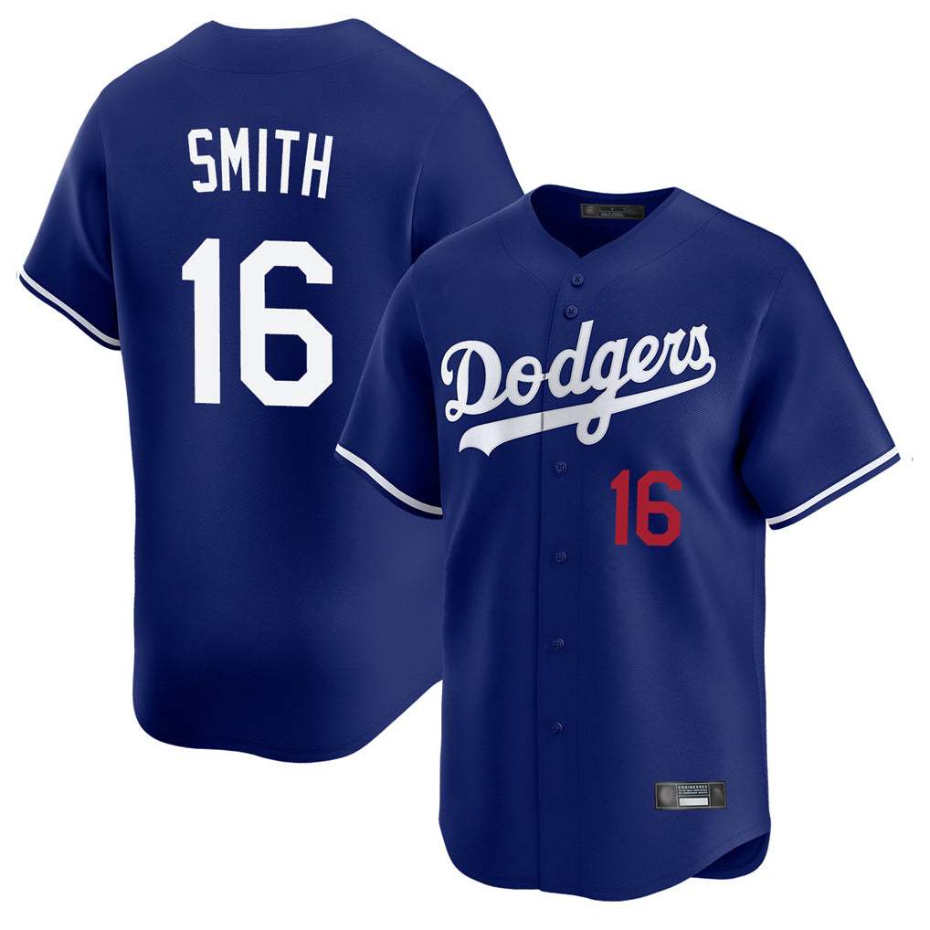 LA.Dodgers #16 Will Smith Player Royal Limited Home Fdoa Stitched Jerseys