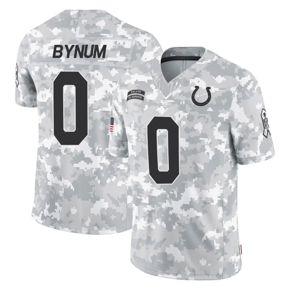 IN.Colts #0 Camryn Bynum Player Arctic Camo Salute To Service Limited Game Gdoa Stitched Jerseys
