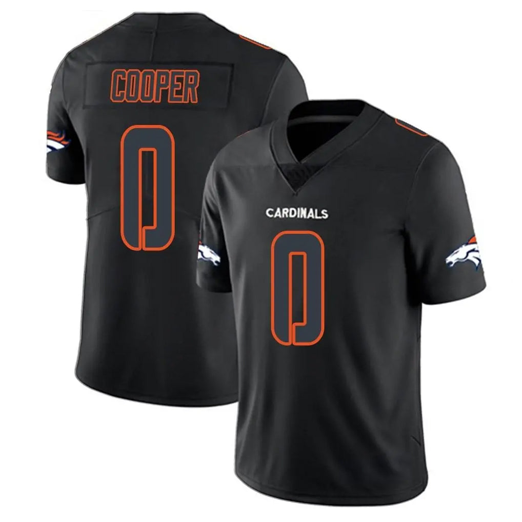 D.Broncos #0 Jonathon Cooper Player Black Impact Limited Game Gdoa Stitched Jerseys