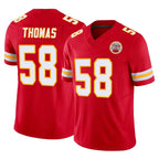 KC.Chiefs #58 Derrick Thomas Player Red Limited Vapor F.U.S.E. Home Game Gdoa Stitched Jerseys
