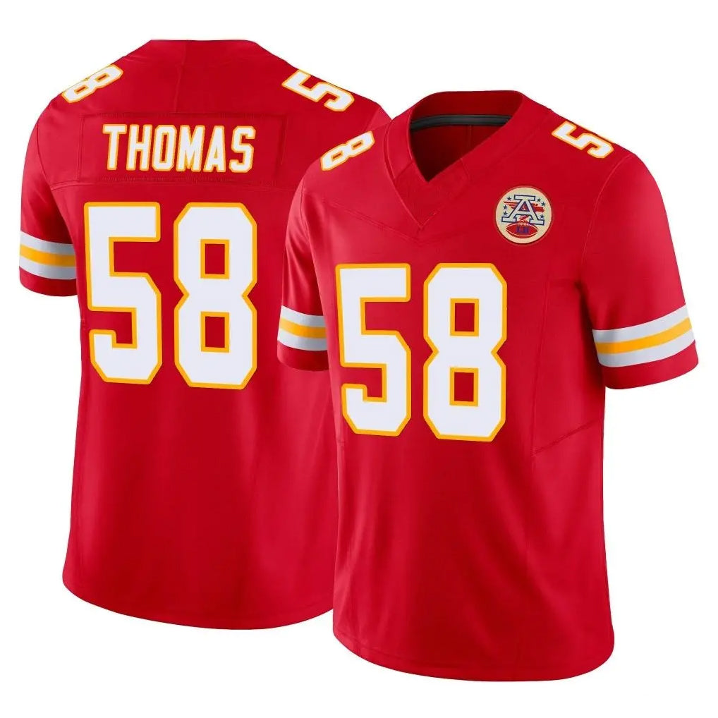 KC.Chiefs #58 Derrick Thomas Player Red Limited Vapor F.U.S.E. Home Game Gdoa Stitched Jerseys