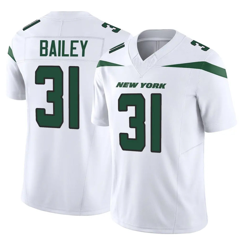 NY.Jets #31 David Bailey Player White Limited Vapor F.U.S.E. Home Game Gdoa Stitched Jerseys
