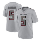 A.Falcons #5 Drake London Player Gray Fashion Home Game Gdoa Stitched Jerseys