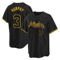 A.Braves #3 Dale Murphy Player Black Snake Skin City Home Game Gdoa Stitched Jerseys