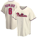 P.Phillies #6 Ryan Howardr Player Cream Home Game Fdoa Stitched Jerseys