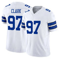 D.Cowboys #97 Kenny Clark Player White Limited Vapor F.U.S.E. Home Game Gdoa Stitched Jerseys