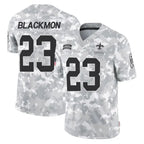 NO.Saints #23 Julian Blackmon Player Arctic Camo Salute To Service Limited Game Gdoa Stitched Jerseys