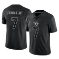 J.Jaguars #7 Brian Thomas Jr. Player Black Reflective Limited Game Gdoa Stitched Jerseys