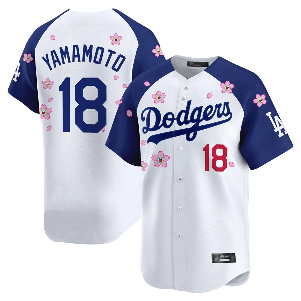 LA.Dodgers #18 Yoshinobu Yamamoto Player White-Royal Tokyo Series Vapor Premier Limited Fdoa Stitched Jerseys