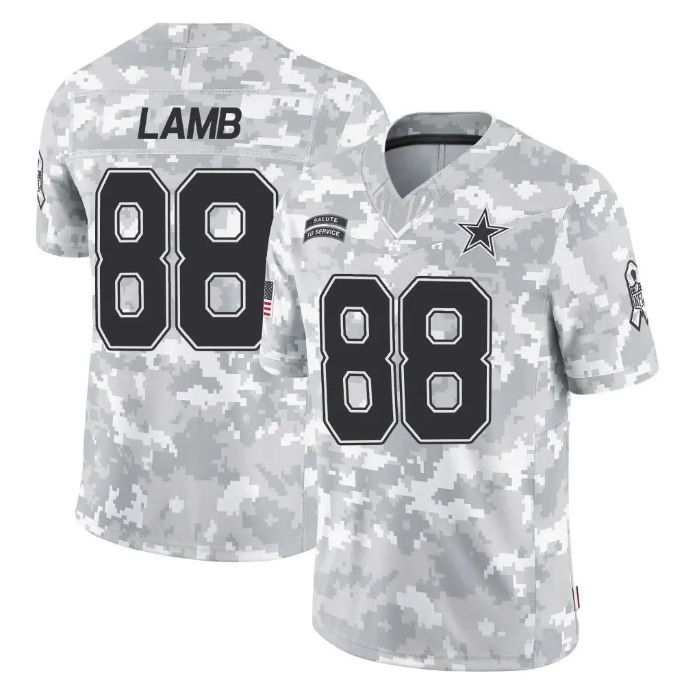 D.Cowboys #88 CeeDee Lamb Player Arctic Camo Salute to Service Limited Home Game Gdoa Stitched Jerseys