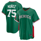 S.Mariners #75 Andres Munoz Player Green 2026 World Classic Road Home Limited Fdoa Stitched Jerseys