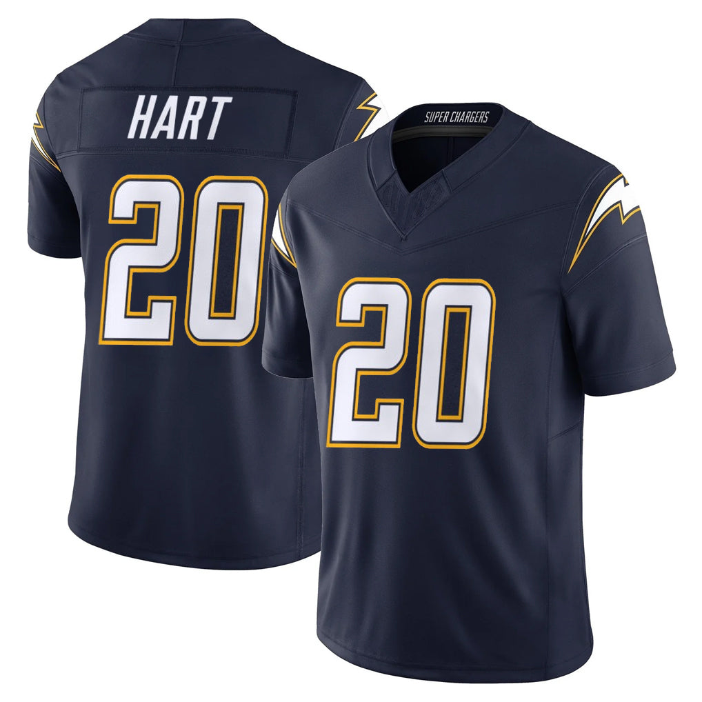 LA.Chargers #20 Cam Hart Player Navy Vapor F.U.S.E. Limited Home Game Gdoa Stitched Jerseys