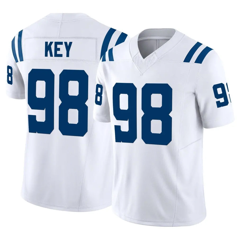 IN.Colts #98 Arden Key Player White Limited Vapor F.U.S.E. Home Game Gdoa Stitched Jerseys