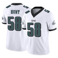 P.Eagles #58 Jalyx Hunt Player White Limited Vapor F.U.S.E. Home Game Gdoa Stitched Jerseys
