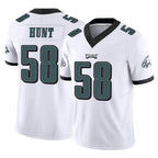 P.Eagles #58 Jalyx Hunt Player White Limited Vapor F.U.S.E. Home Game Gdoa Stitched Jerseys