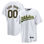 Custom Athletics White Home Game Any name & number Gdoa Stitched Jerseys