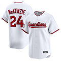 C.Guardians #24 Triston McKenzie Player White Limited Home Game Gdoa Stitched Jerseys