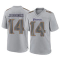 M.Vikings #14 Jauan Jennings Player Gray Atmosphere Fashion Home Game Gdoa Stitched Jerseys