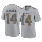 M.Vikings #14 Jauan Jennings Player Gray Atmosphere Fashion Home Game Gdoa Stitched Jerseys