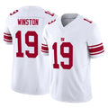 NY.Giants #19 Jameis Winston Player White Limited Vapor F.U.S.E. Home Game Gdoa Stitched Jerseys