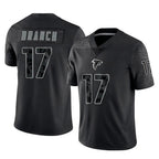 A.Falcons #17 Zachariah Branch Player Black RFLCTV Limited Gdoa Stitched Jerseys