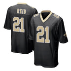NO.Saints #21 Justin Reid Player Black Home Game Gdoa Stitched Jerseys